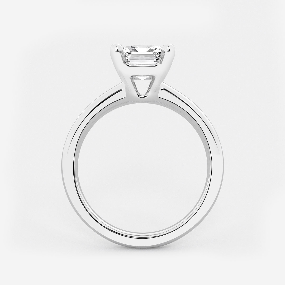 Additional Image 1 for  3 ctw Emerald Lab Grown Diamond Solitaire Engagement Ring